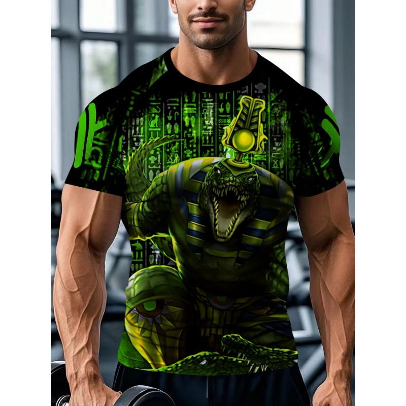 Gym Sports Men's Short Sleeve T-shirt Elastic Fitness Speed Drying Muscle Sleeve Insert Shoulder T-shirt