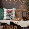 1Pc Rustic Christmas Pillowcase 2D Print Plaid Winter Pattern Wall Accent Gift Traditional-Inspired Seasonal