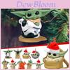Bezaubernder Acryl Baby Yoda Weihnachtsmann Weihnachtsschmuck für festliche Autodekoration