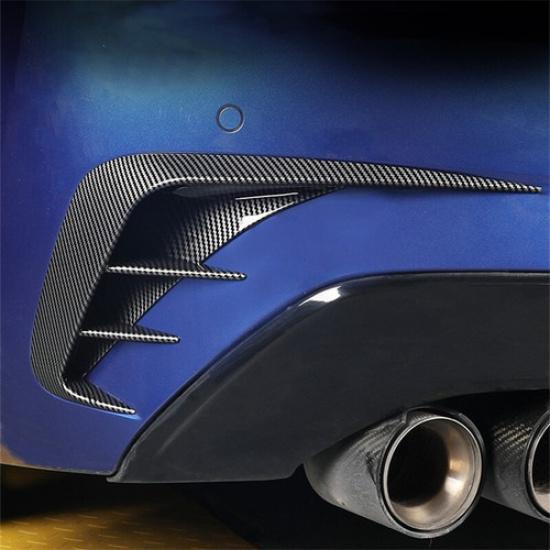 ABS Carbon Fiber Style Car Rear Bumper Spoiler Air Vent Cover For BMW 3 G20 19+