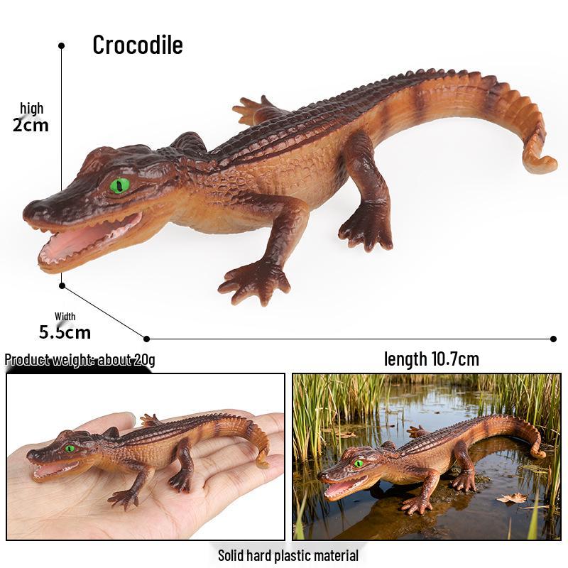 

Crocodile Animal Model Toy: Caiman, Gharial, Nile Crocodile, Wild Boar, Deinosuchus - Kids Educational Ornament