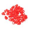 100pcs Poultry Feet Rings PP Plastic Reusable Chicken Duck Goose Leg Bands for Identification Red 25mm 1in