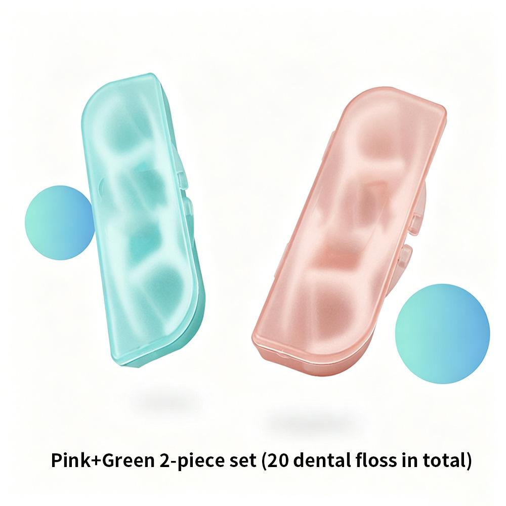 2Pcs Dental Floss Storage Box, Simple Creative Design, Portable Oral Care Organizer for Travel & Business