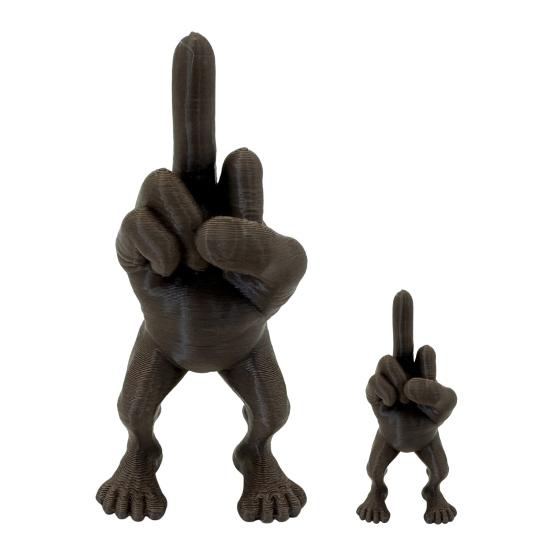 2Pcs/Set Middle Finger Figure Statue Desktop Flip-off Hand Figurine with Legs Rebellious Middle Finger Ornament for Office Bedroom Desk Decor Gag Gift