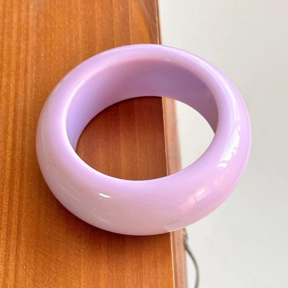Bohemian Round Wide Bracelet Europe American Style Retro  Hand Ring Unique Acrylic Bangle  Women