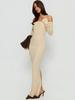 Autumn New Style One-Shoulder Fashion Slim Fit Temperament Lady Sexy Bodycon Dress for Women
