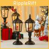Figurine Christmas Snowman Vintage Table Lamp With Light Music And Effect Snow