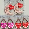 1 Pair 2023 Cut Wooden MOM I LOVE YOU Teardrop Heart Wood Dangle Earrings for Mom Mother Day Gift Novel Wood Jewelry