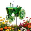 Tractor Windmill for Yard with Rotating Wheels Garden Windmill Yard Ground Stake Windmill Yard Art for Garden Patio Lawn Decor