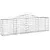 VidaXL Arched Gabion Baskets 13 Pcs 300x30x80/100 Cm Galvanized Iron, Gabion, Gabion Cage, Gabion Wall Basket, Wall 3146514