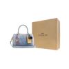 Coach Rowan Logo Charm Denim Shoulder Tote Bag Women Handbags Light-Indigo CDY74-IMNIM
