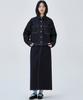 MALOUPE 3112 Non-Fade Denim Skirt (Dark Indigo)