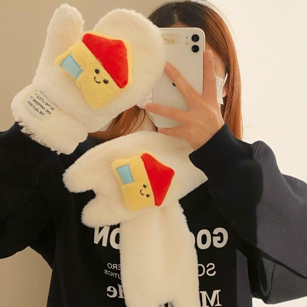 Thicken Neckerchief Wrap Cartoon Neck Warmer New Gloves  Winter