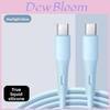 Starry Sky Blue Pd Dual Head Typec Data Cable With 100w Fast Charging For Huawei Apple Xiaomi Tablets