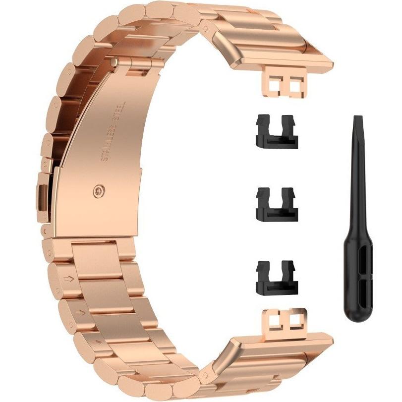 Bracelet en Acier Inoxydable pour Huawei Watch Fit - Or Rose