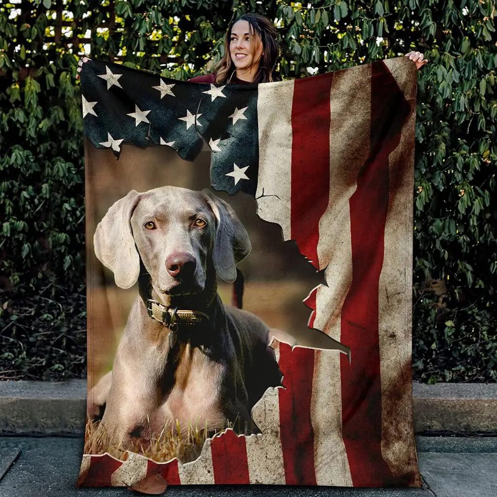 Grey Flannel Fleece Blanket and Throws for Sofa Winter Warm Bedding German Rottweiler Print Thin Quilts for Office Nap Blankets