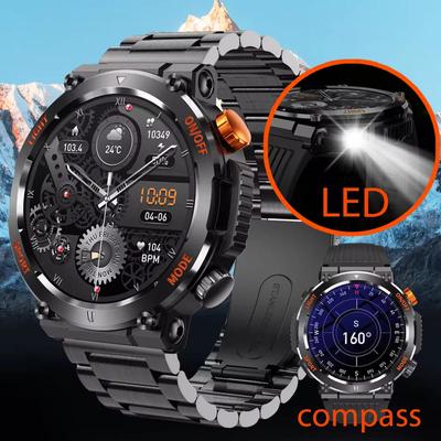 2025 New Compass Watch For Men Smart Watch Sports Fitness Watch IP67 Waterproof Smartwatch Men Bluetooth Call Full Touch Screen