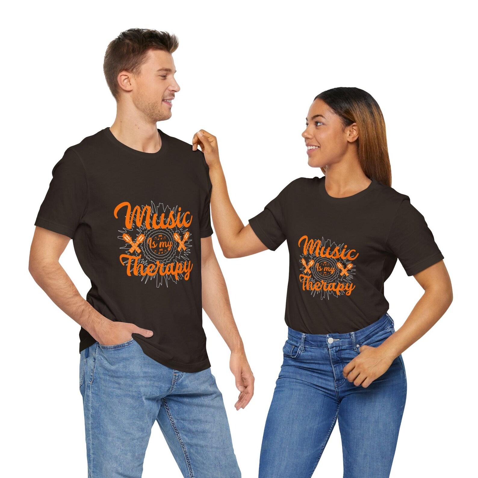 Music Therapy Tee: Unisex Cotton Graphic T-Shirt 4XL