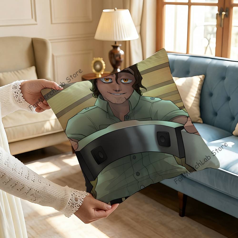 BBoyfriend To DDeath Anime Pillow Covers Cartoon Sofa Decorative Home Doublesided Printing Short Plush Cute Cushion Cover