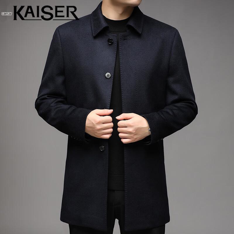 Caesar Herren Mittellanger Woll- und Kaschmirmantel