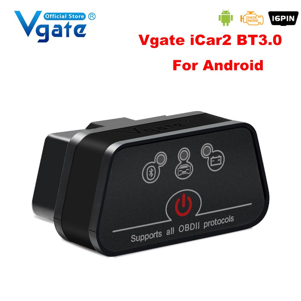 Vgate ICar2 ELM327 Car Diagnostic OBD 2 OBD2 Scanner Auto Tool ICar 2 Bluetooth 3.0 for Android Code Reader PK ELM327 V 1 5