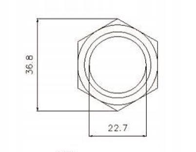 Monostable Vandal-proof Pushbutton 250V 5A 28X35
