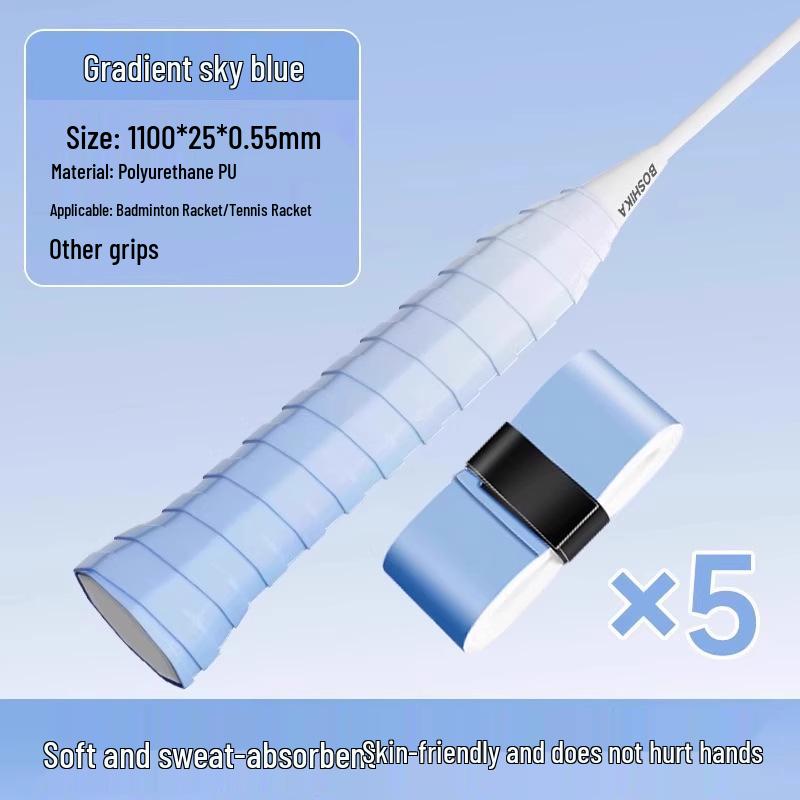 Professional Anti-Slip Gradient Badminton Racket & Fishing Rod Grip – Sweat-Absorbent, Shock-Absorbing Overgrip Handle Wrap.