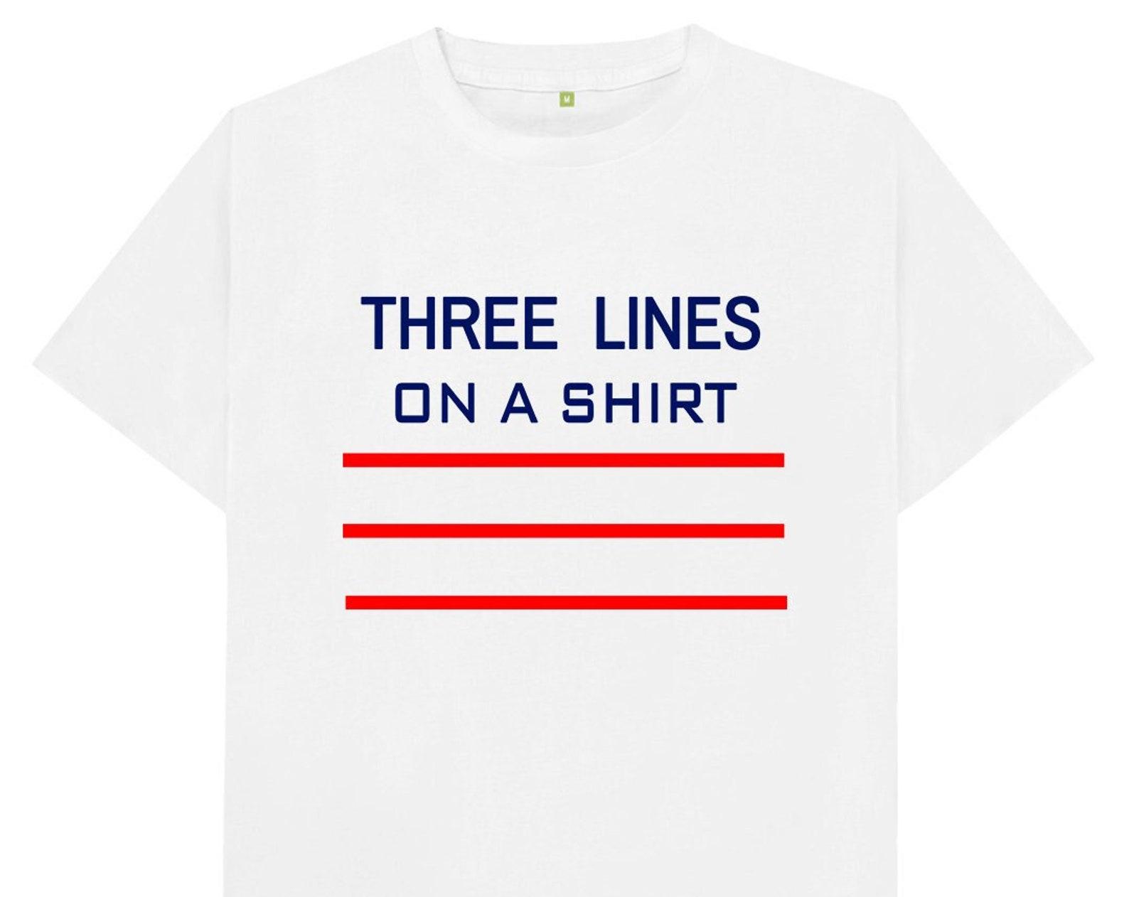 Three Lines On A Shirt England Football T shirt S