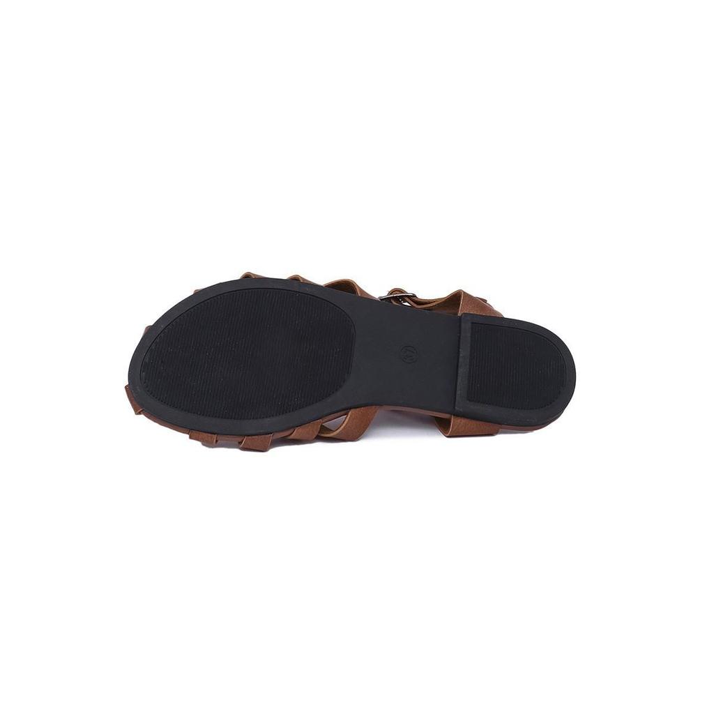 2025 Closed Toe Backless Flat Woven Sandals - Solid Color, Plus Size Available