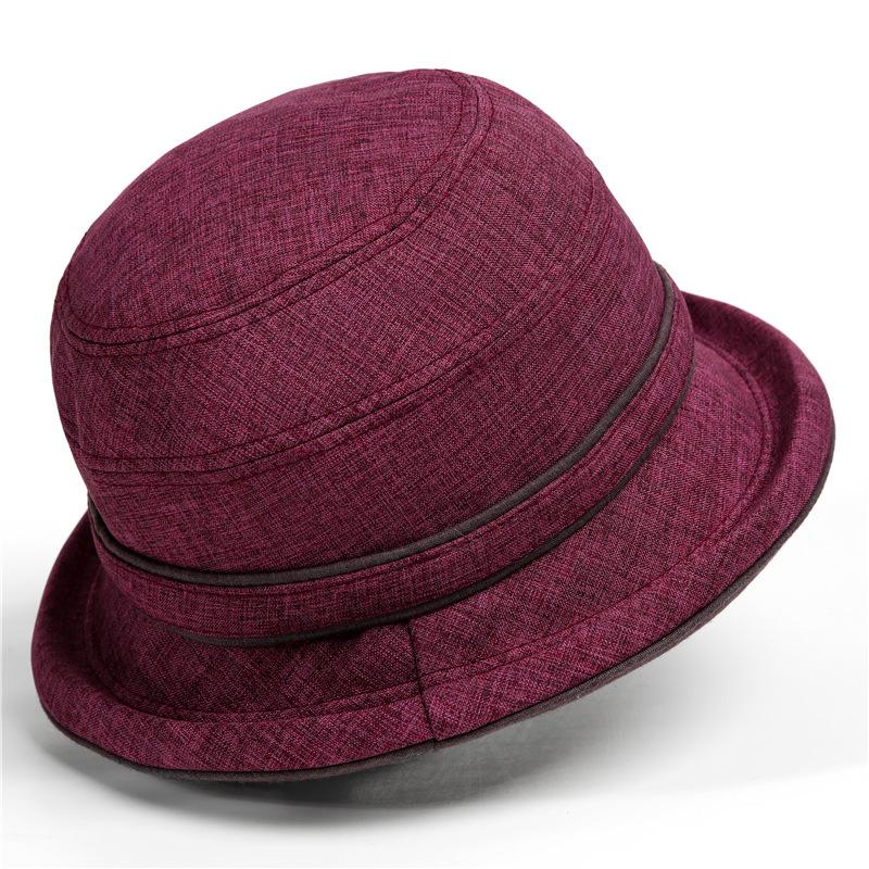 Elderly Hat Women Spring and Autumn Day Mother Bucket Hat Thin Cloth Hat Old Man Hat Grandma Summer Old Lady Hat