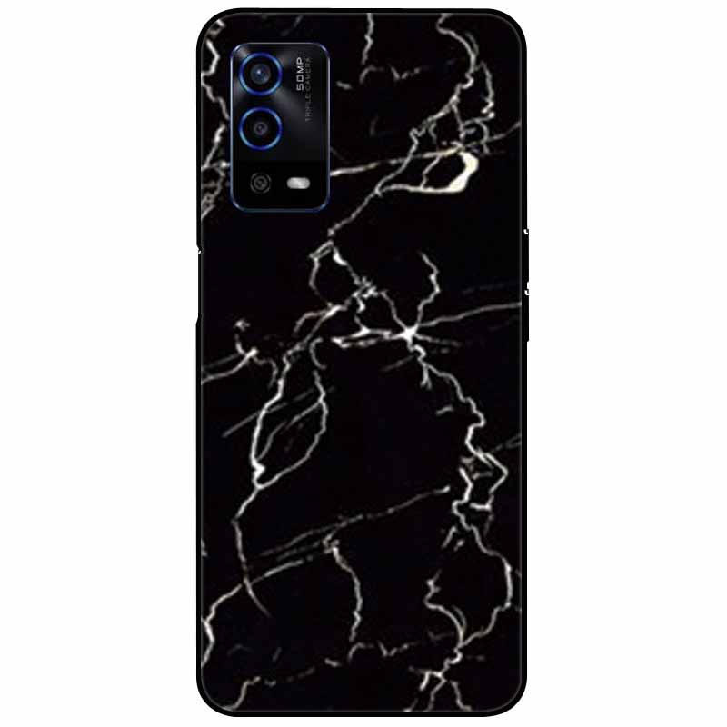 For Oppo A55 4G Case A 55 Silicone Soft Painted TPU Black Cover for Oppo A55 Case CPH2325 Cute Funda Coque for OPPOA55 6.51''