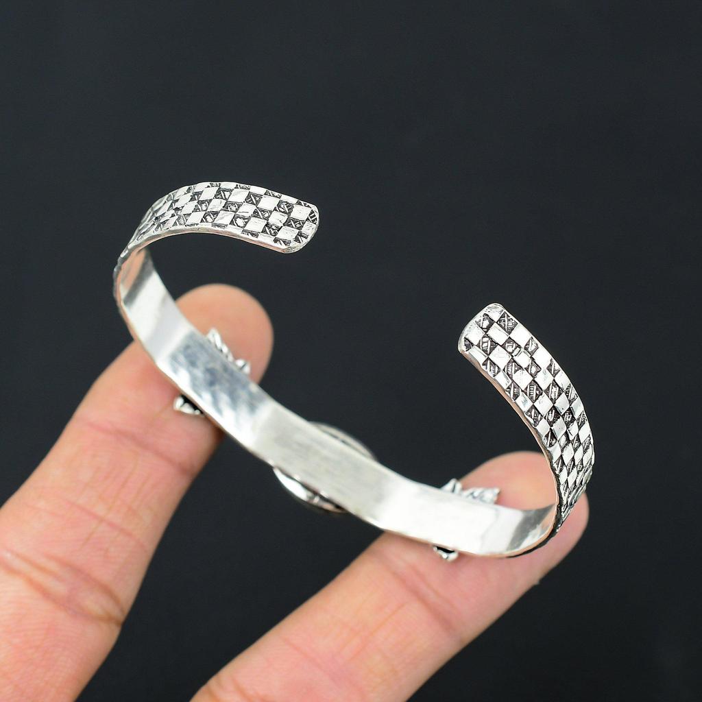 Daughters Day Sale Golden Rutile Gemstone Sister Boho Bangle Bracelet 925 Silver