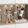 French Bulldog Wine Holder Resin Wine Racks Countertop Wine Stand Wine Bottle Holder Wine Bottle Rack Home Office Decor