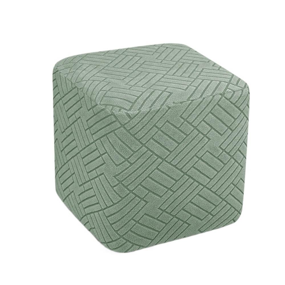 Stretch Ottoman Footstool Cover Jacquard Square Foot Stool Nordic Stool Cover Home