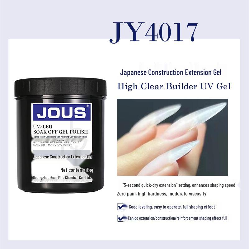 High Transparency Nail Extension Gel - Super Tough, Quick Application, Nail Salon Special, Phototherapy Formula