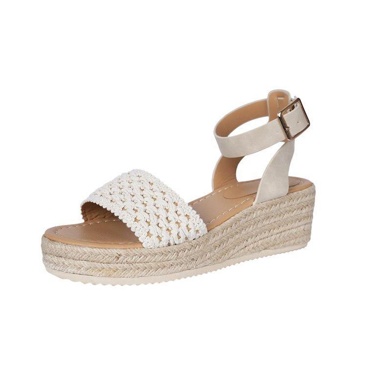 Large size platform sandals women's summer new fish mouth word with casual women's shoes