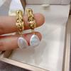 Irregular Water Droplets, Natural Baroque Special-shaped Pearl Stud Earrings, Exquisite Temperament, Versatile French Retro Earrings for Women
