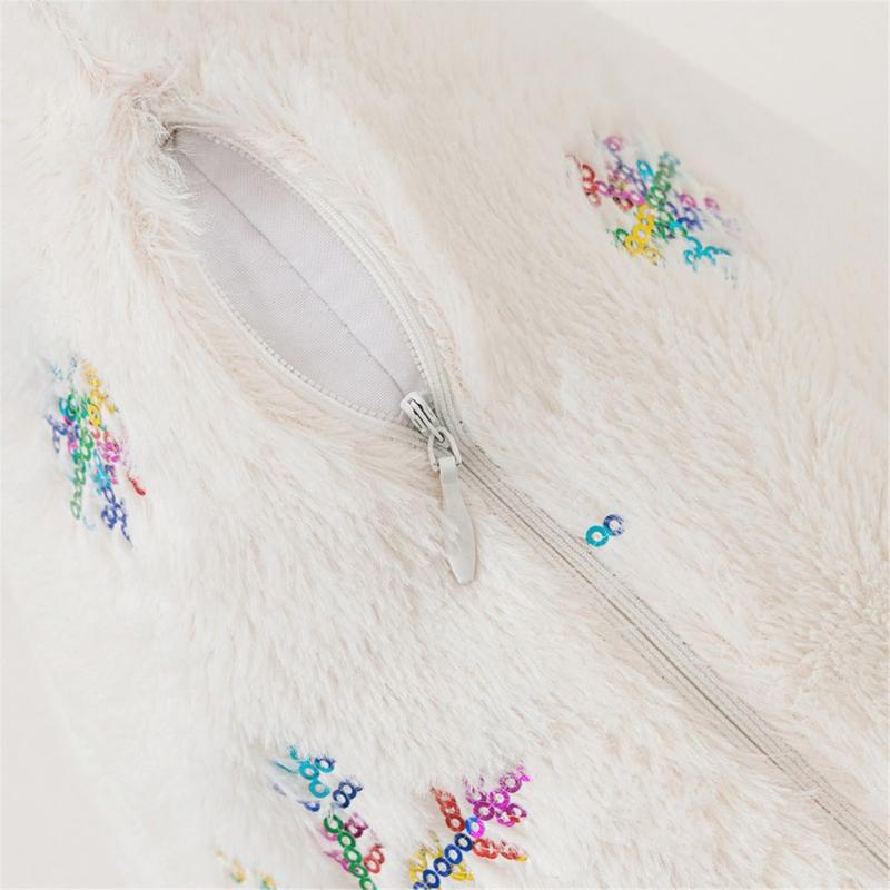 Snowflake Pillow Cover for Car Sofa Decoration Christmas Plush Cushion Covers