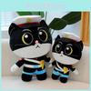 Adorable Black Cat Plush Toy Soft Cuddly Pillow Gift For Girls And Kids