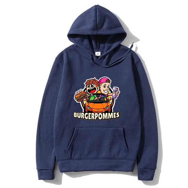 Neue Bequeme Lässige Hip Hop Streetwear Unisex Sweatshirts Druck Kapuzenpullover Herren Burgerpommes Icrimax Grafik Männer/Frauen Kapuzenpullover