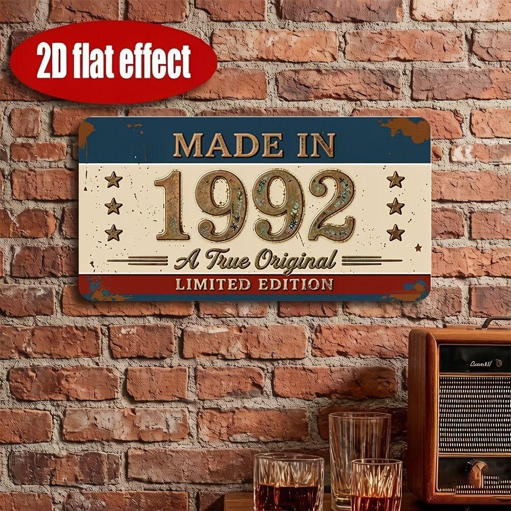 Metal Wall Poster Bangkok License Plate, Tuk Tuk Night City Temples Street Scene, Bar Decor, 20x30cm