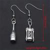 Creative Liquor Bottle and Bottle Opener Shape Pendant Earrings Asymmetric Drop Earrings Perfect Ear Jewelry For Daily Decor