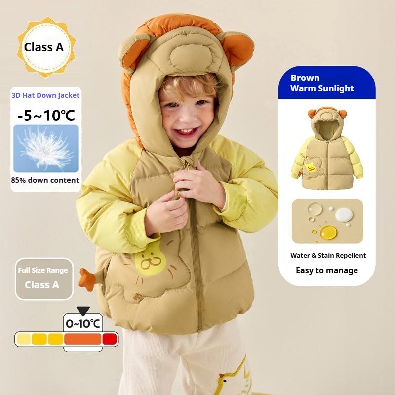 Children's Clothing Children's Down Jacket Autumn and Winter Men's and Women's Thick Short Warm Tops and Coats