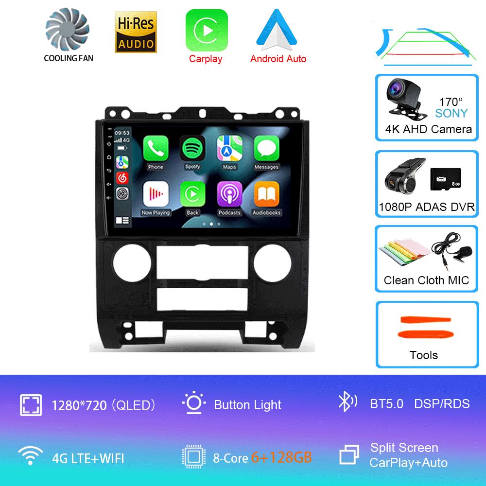 Car Radio Android14 For Ford Escape 2007 2008 2009 2010 2011 2012 Navigation GPS Multimedia Video Player Stereo wireless Carplay