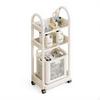 Laundry Basket, Multitier Storage Rack, Rolling Organizer, Bathroom Shelf 3Tier Cart
