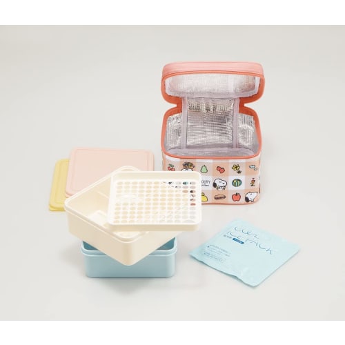 Skater Recreational Lunch Box with Cooling Bag and Ice Pack Snoopy Picnic Made in Japan 2240ml KCPC2