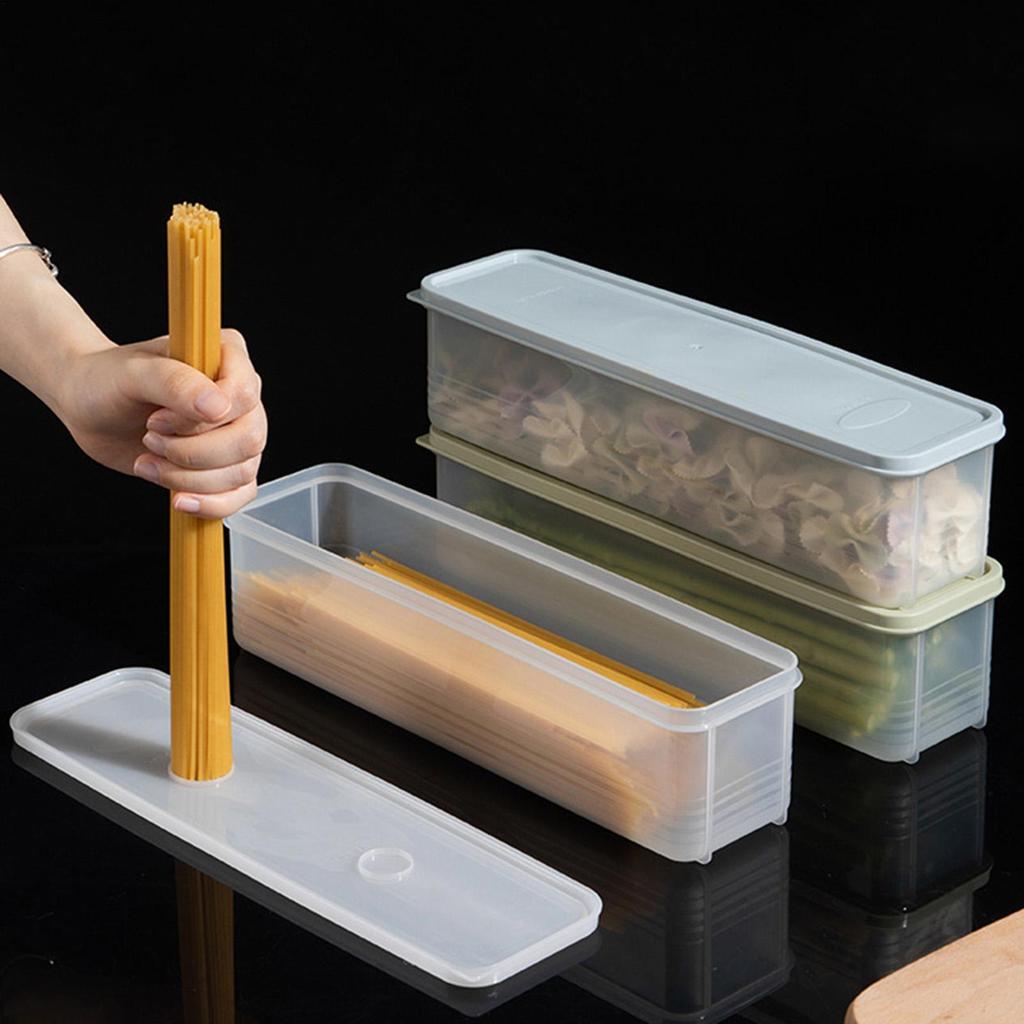 Pasta Container Rectangular Clear Spaghetti Container Organizer Stackable Spaghetti Container Airtight Containers Pasta Storage