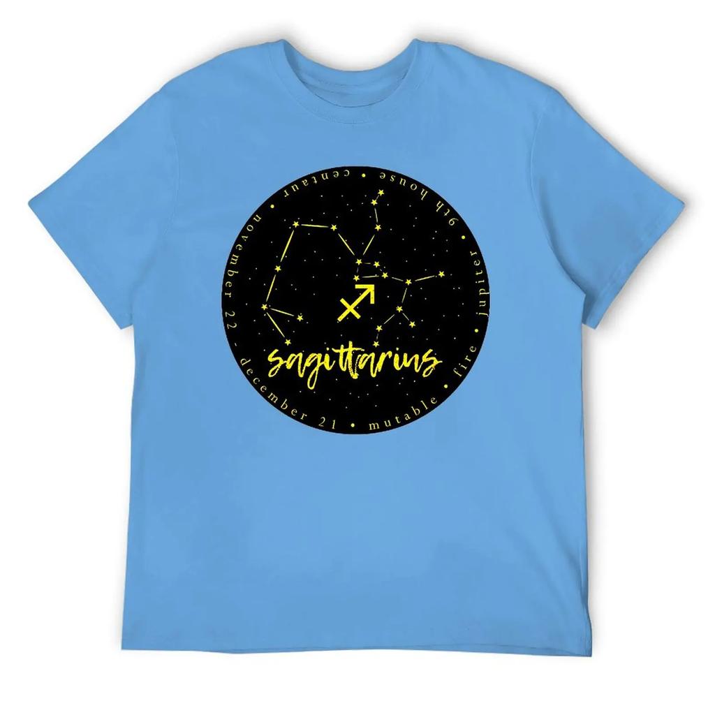 Sagittarius Twelve Constellation (12) Top Tee Casual Graphic T-shirt Round Neck Sports Joke Leisure USA Size