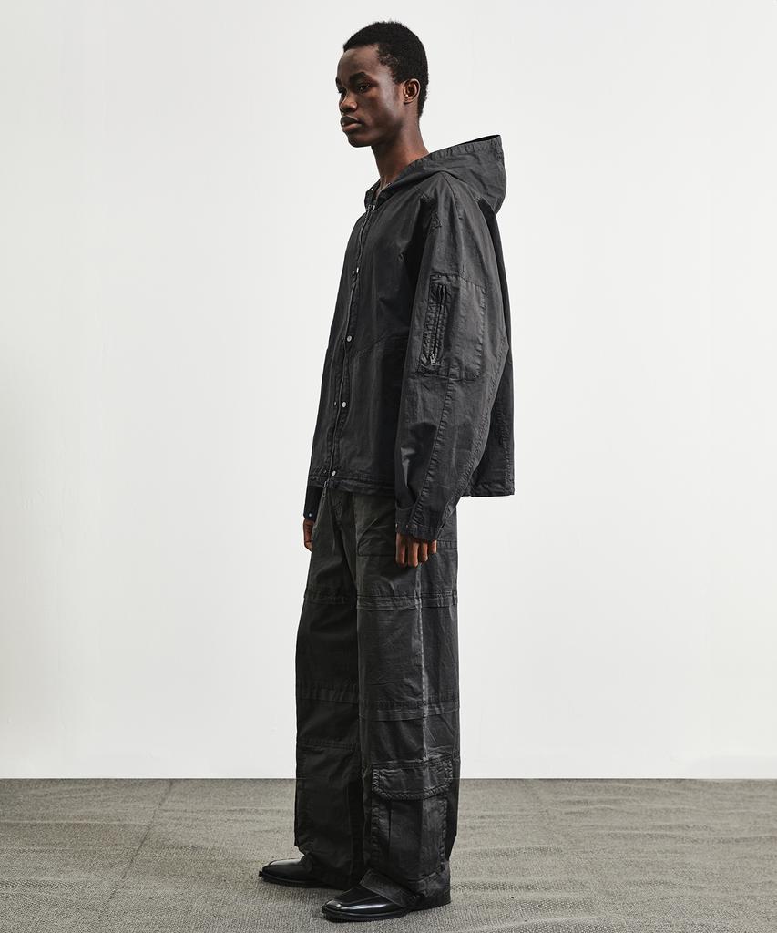 LMOOD Dipin Garment Washed Cargo Pants Charcoal Grey
