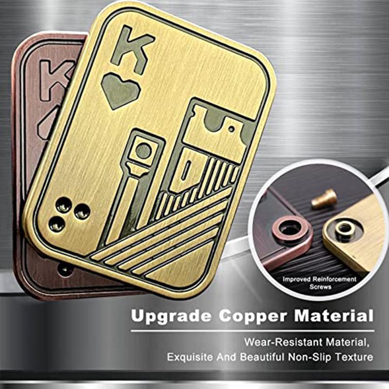 Metal Skull Push Slider Stress Relief Toy Anti Stress EDC Top Spinning Toys Portable Decompress Magnetic Toys Adults Gifts